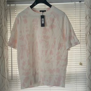 Short sleeve sweat shirt garment dyed